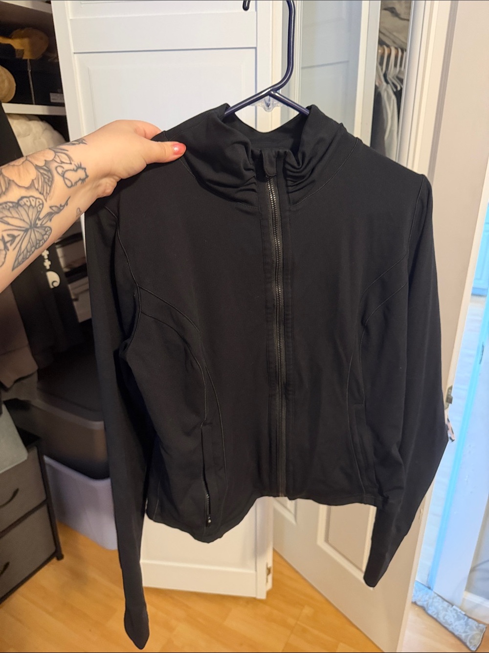 90 Degree By Reflex Black Full-Zip Women's Performance Bomber Jacket